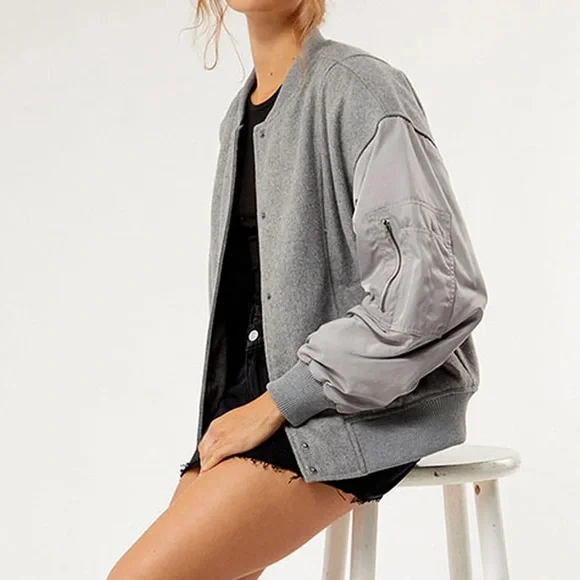 (NWT) PacSun Wool Bomber Varsity Jacket - Picture 2 of 4